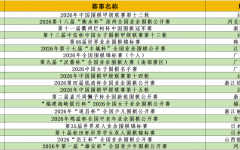 2026年9月围棋国际赛事、全国赛事赛程